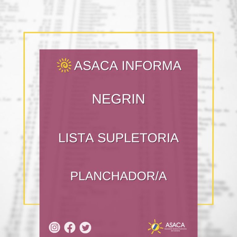 HOSPITAL NEGRIN LISTA SUPLETORIA DEFINITIVA DE PLANCHADOR/A ...