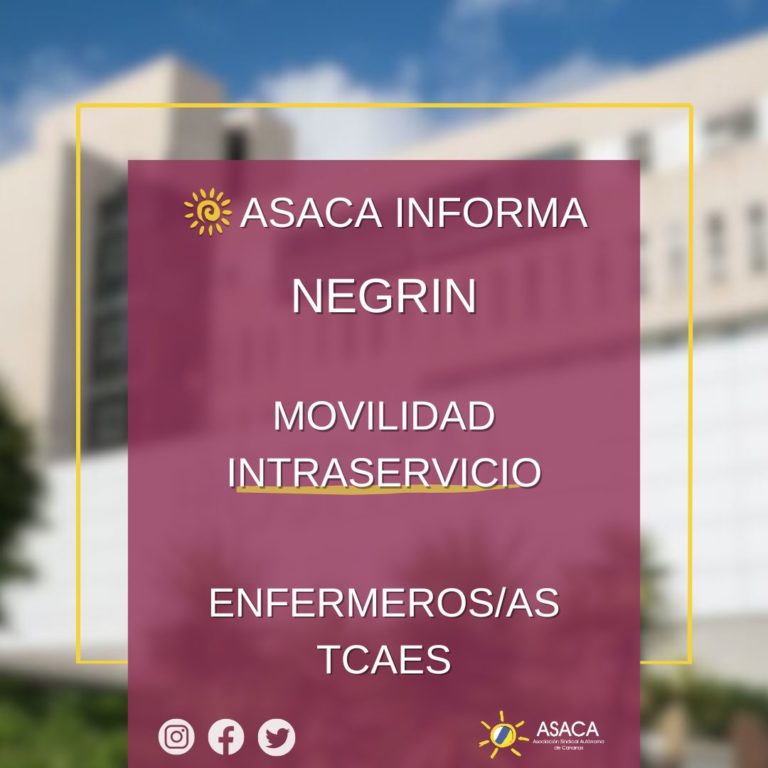 HOSPITAL NEGRÍN MOVILIDAD INTRASERVICIO BLOQUE QUIRÚRGICO ENFERMEROS/AS ...
