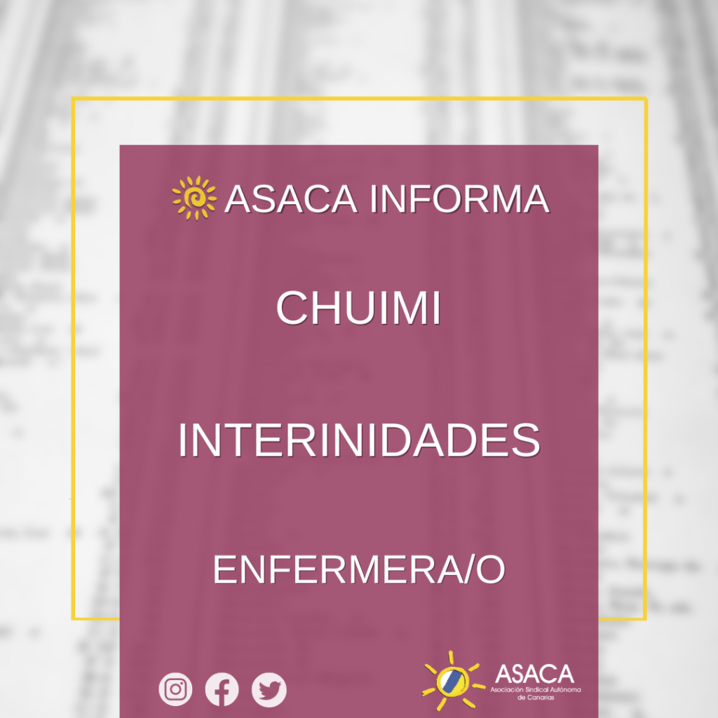 CHUIMI MODIFICACIÓN INTERINIDADES ENFERMERO/A
