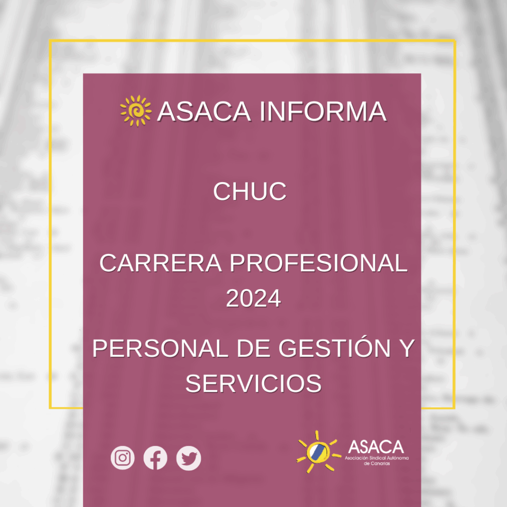 CHUC CARRERA PROFESIONAL 2024 PROVISIONAL DEL PERSONAL DE GESTIÓN Y SERVICIOS