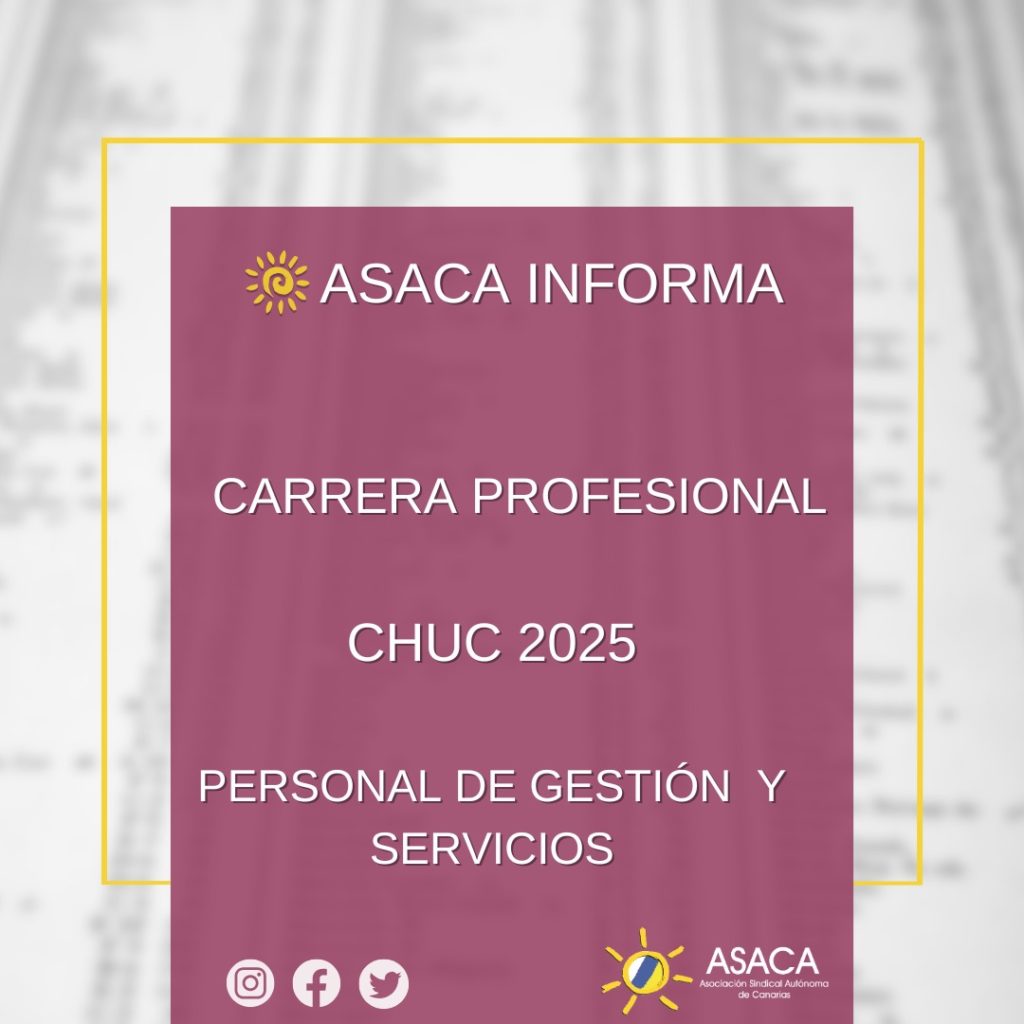 CHUC CARRERA PROFESIONAL 2025 DEFINITIVA DEL PERSONAL DE GESTIÓN Y SERVICIO.