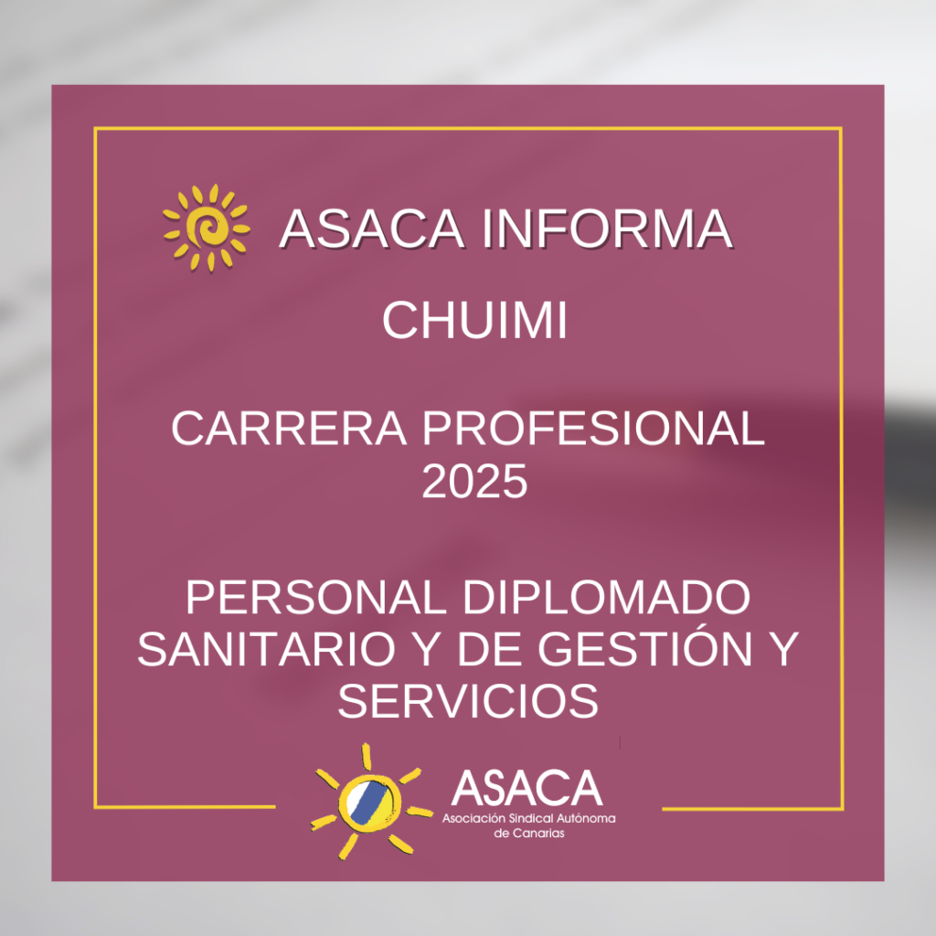 CHUIMI CARRERA PROFESIONAL 2025 PROVISIONAL DEL PERSONAL DIPLOMADO SANITARIO Y PERSONAL DE GESTIÓN Y SERVICIOS