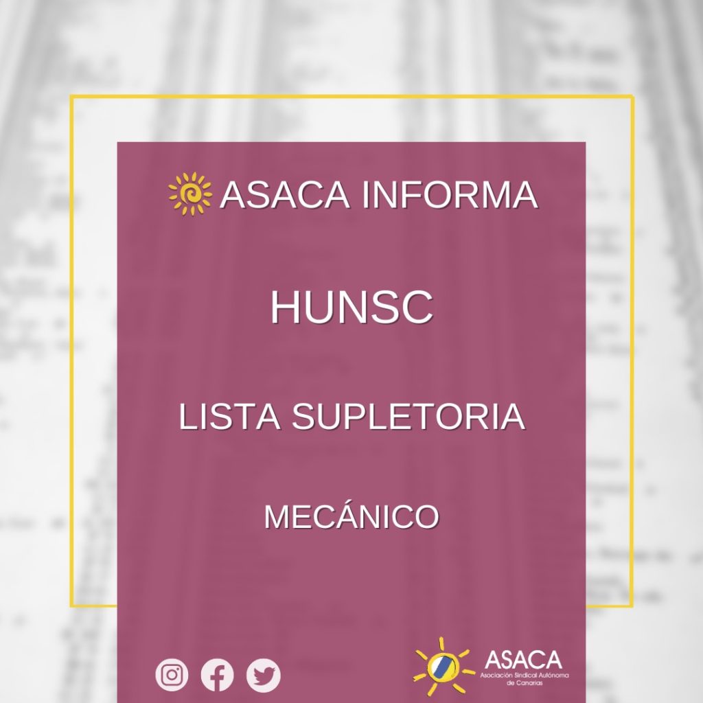 HUNSC LISTA DEFINITIVA SUPLETORIA MECÁNICA/O