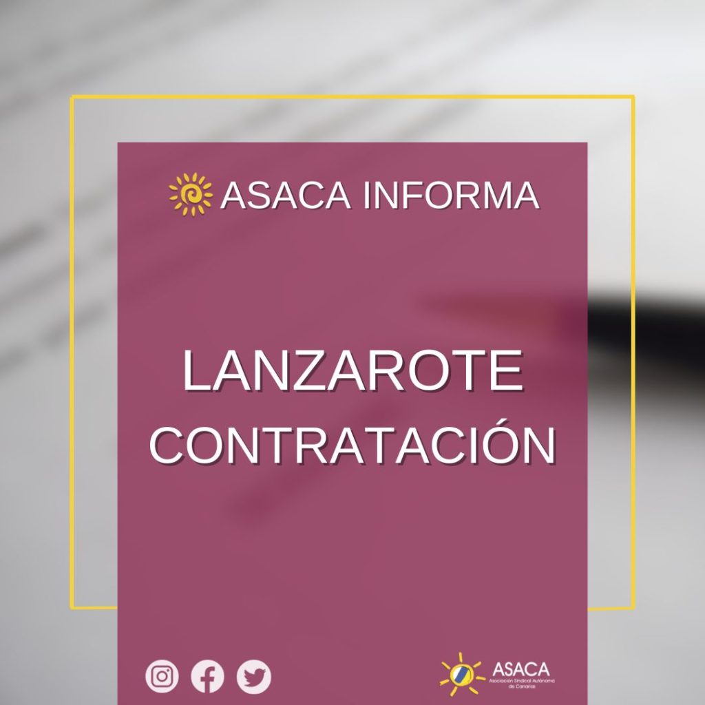 AREA DE SALUD DE LANZAROTE CONTRATACION PRIMER DISPONIBLE A 11 DE MAYO DE 2026
