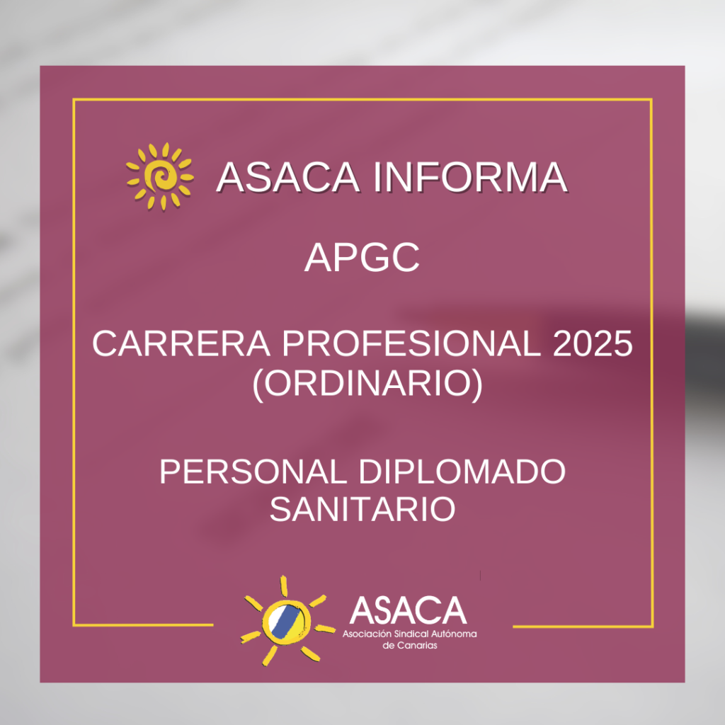 APGC CARRERA PROFESIONAL 2025 ORDINARIO PROVISIONAL DEL PERSONAL DIPLOMADO SANITARIO 