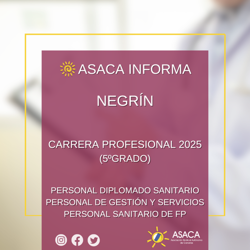 NEGRÍN CARRERA PROFESIONAL 2025 PROCEDIMIENTO ORDINARIO EXCEPCIONAL 5ºGRADO