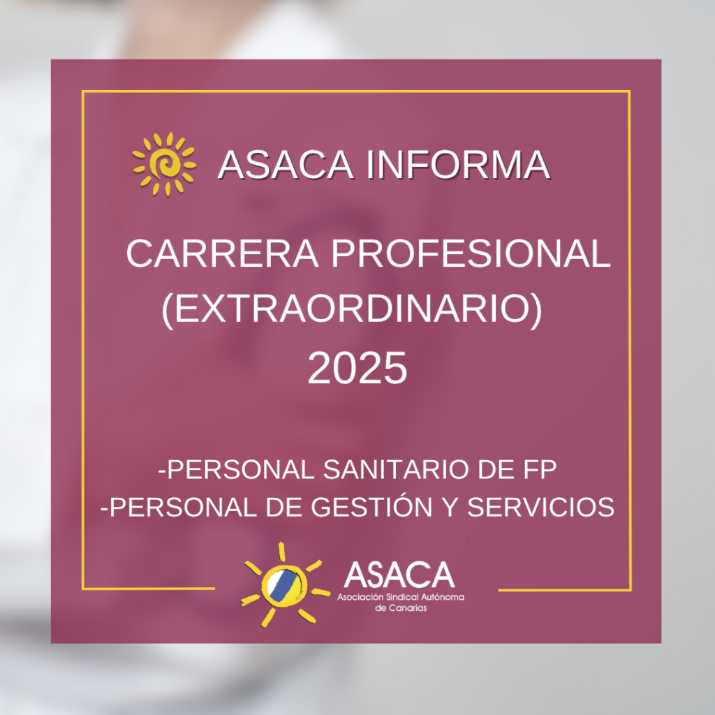APGC CARRERA PROFESIONAL 2025 EXCEPCIONAL 5ºGRADO PROVISIONAL DE PERSONAL SANITARIO DE FP Y PERSONAL DE GESTIÓN Y SERVICIOS