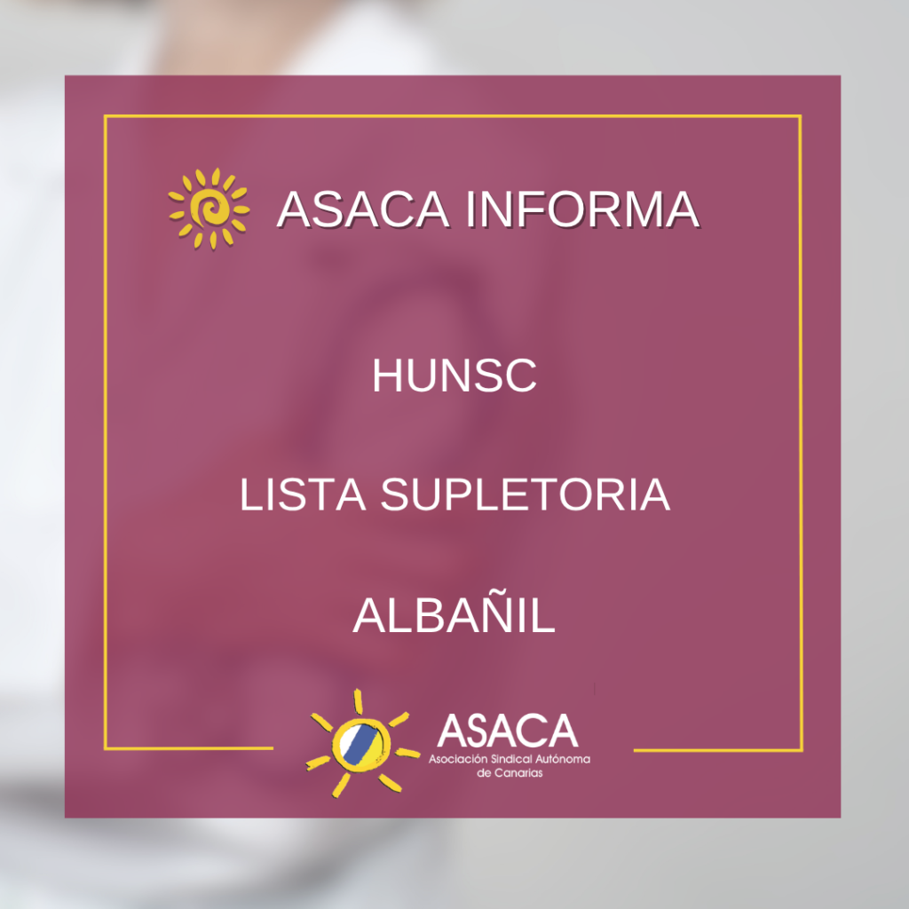 CHUNSC RELACION DEFINITIVA DE PERSONAS ASPIRANTES ADMITIDAS Y EXCLUIDAS Y LISTA SUPLETORIA PROVISIONAL DE ALBAÑIL