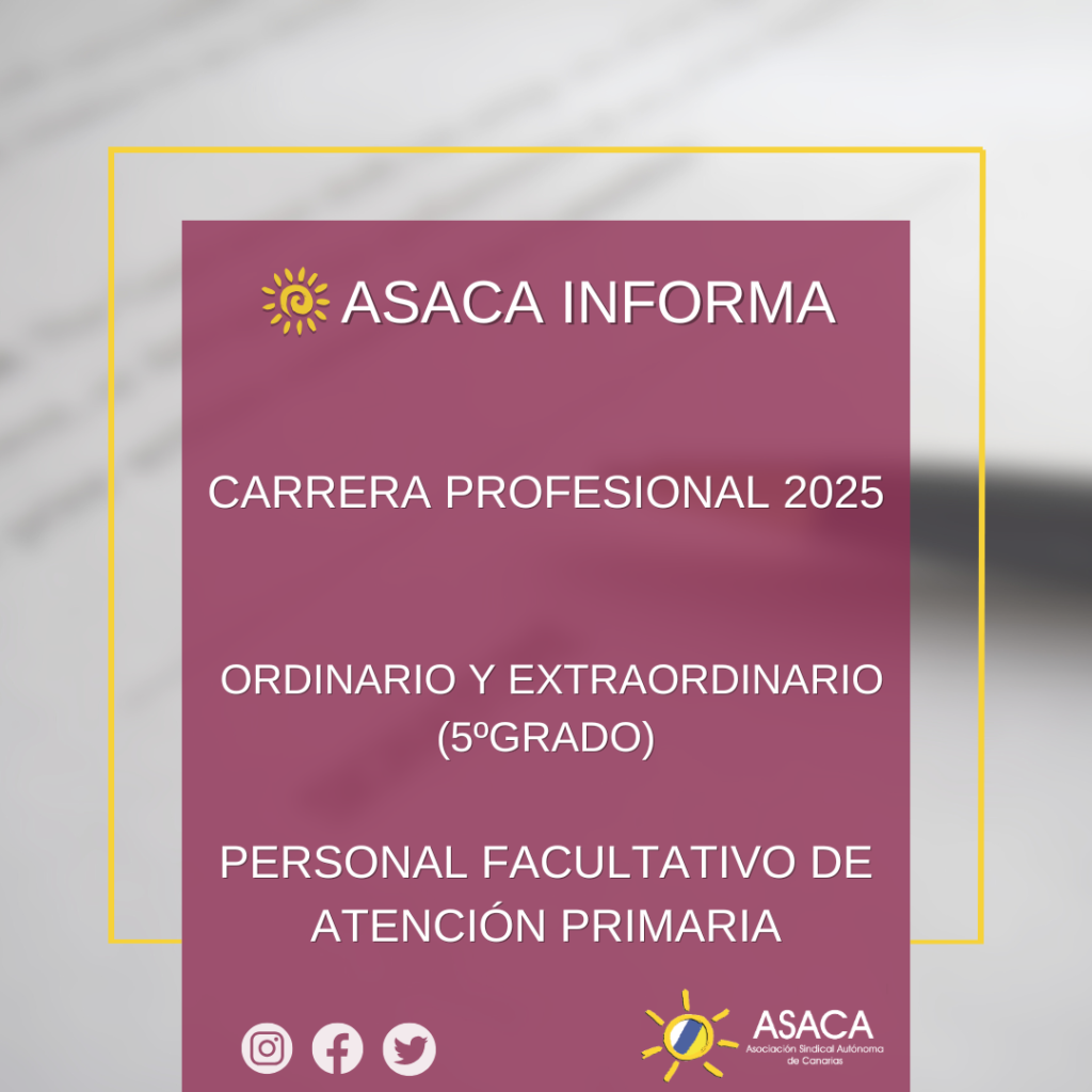  CARRERA PROFESIONAL 2025 ORDINARIO Y EXTRAORDINARIO (5º GRADO) PROVISIONAL DEL PERSONAL  FACULTATIVO 